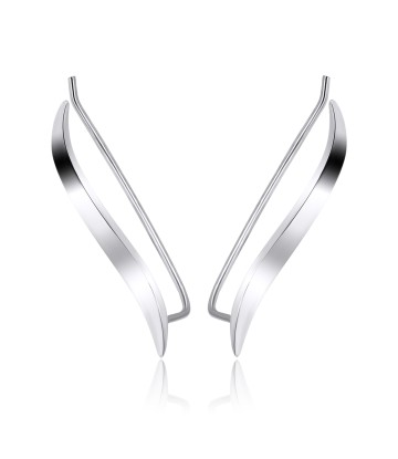 Silver Leaf Shaped Earrings EL-123